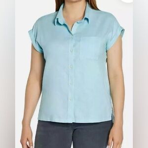 👚2/$15👚 Orvis Women's Short Sleeve Linen Blend Shirt